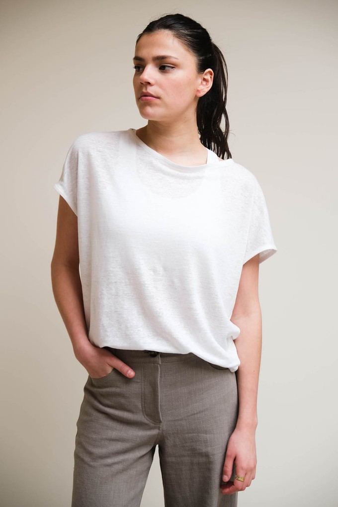 Corinne Top | Linnen Wit from Sûr Atelier