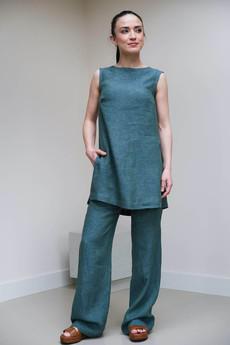 Alice Top | Duurzaam Linnen Groen via Sûr Atelier