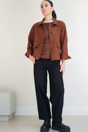 Kort jasje | Wol Bruin from Sûr Atelier
