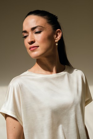 Corinne Top | Zijde Crème from Sûr Atelier