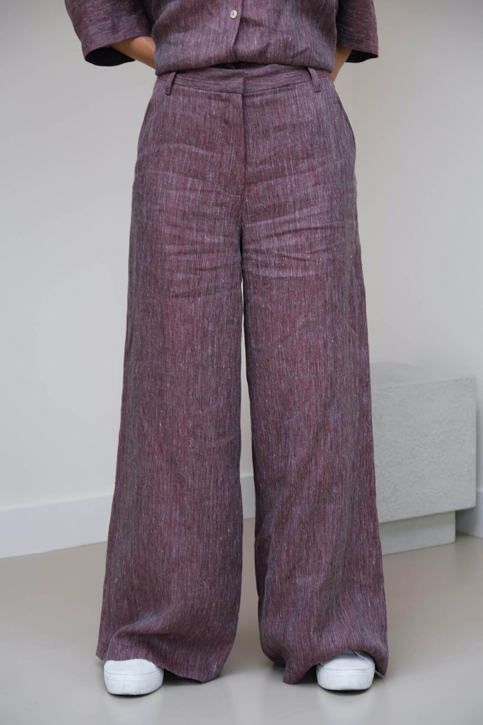 Moise Broek | Linnen Cherise Melange from Sûr Atelier