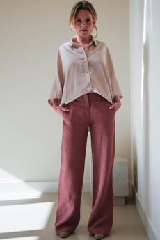 Wende Broek | Linnen Blush via Sûr Atelier
