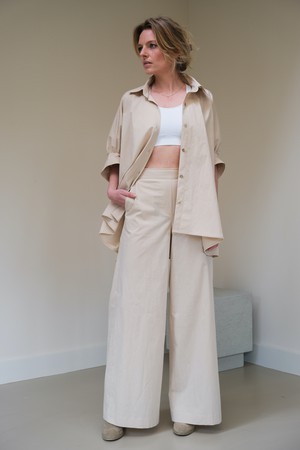 Lon Broek | Katoen Crème from Sûr Atelier