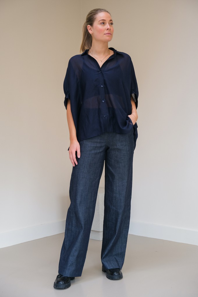 Duurzame Blouse | Transparant Navy from Sûr Atelier