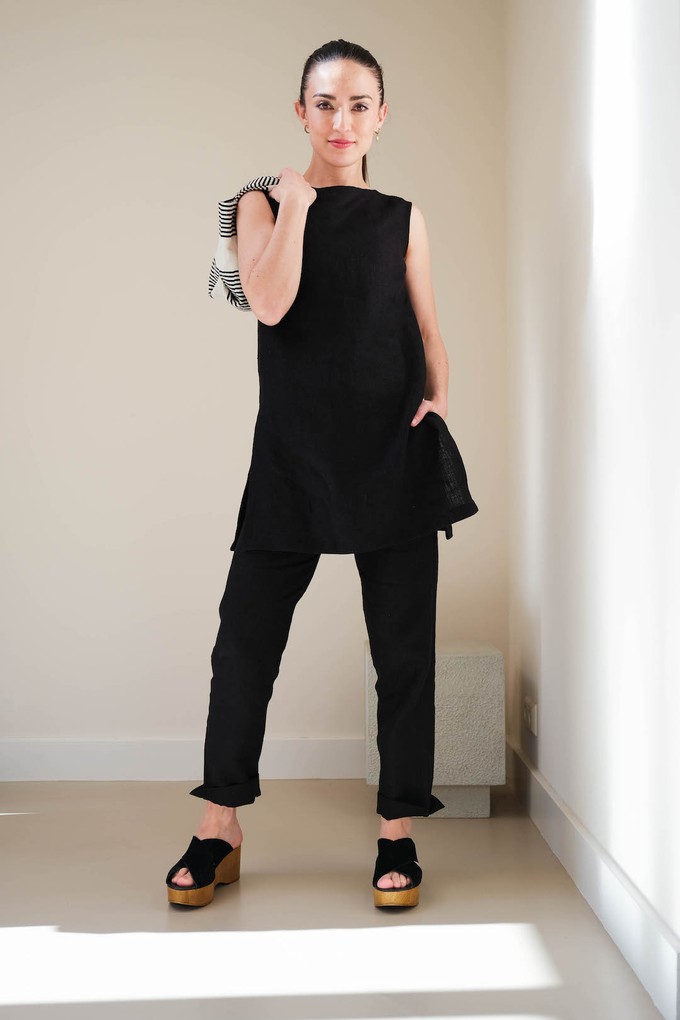 Zomer Broek | Linnen Zwart from Sûr Atelier