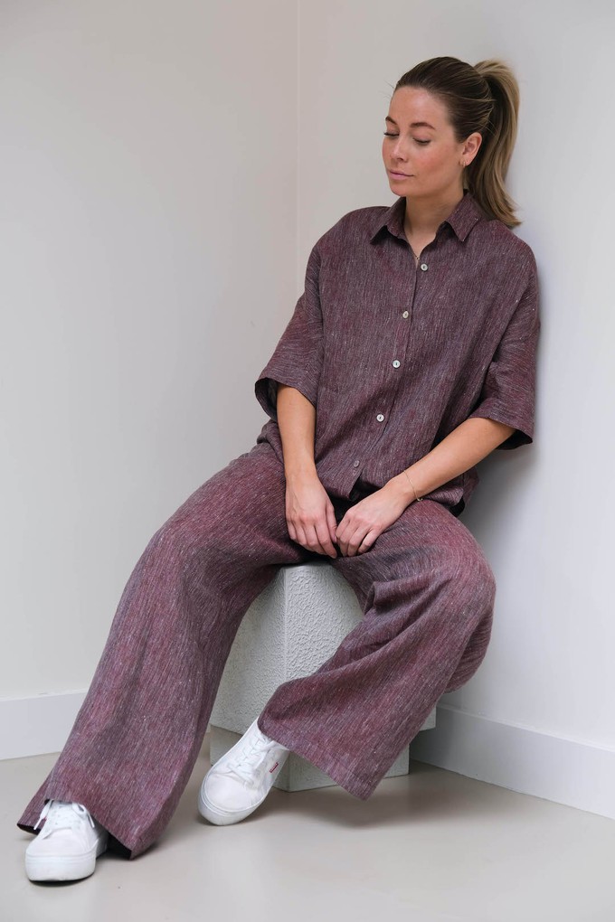 Moise Broek | Linnen Cherise Melange from Sûr Atelier