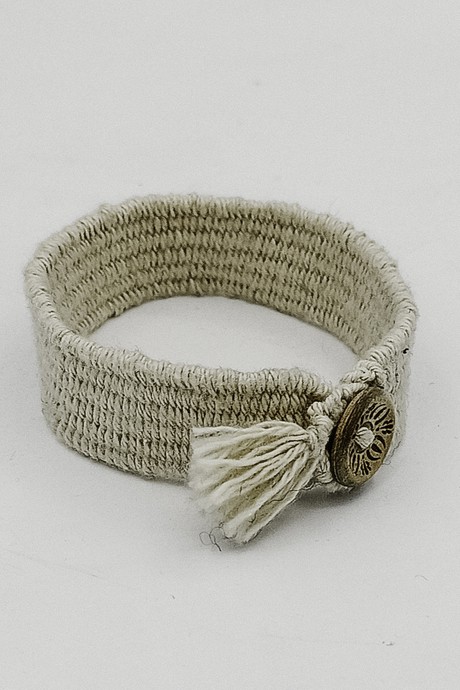 Weef armband | Knoop Naturel from Sûr Atelier