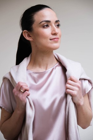 Corinne Top | Zijde Roze from Sûr Atelier