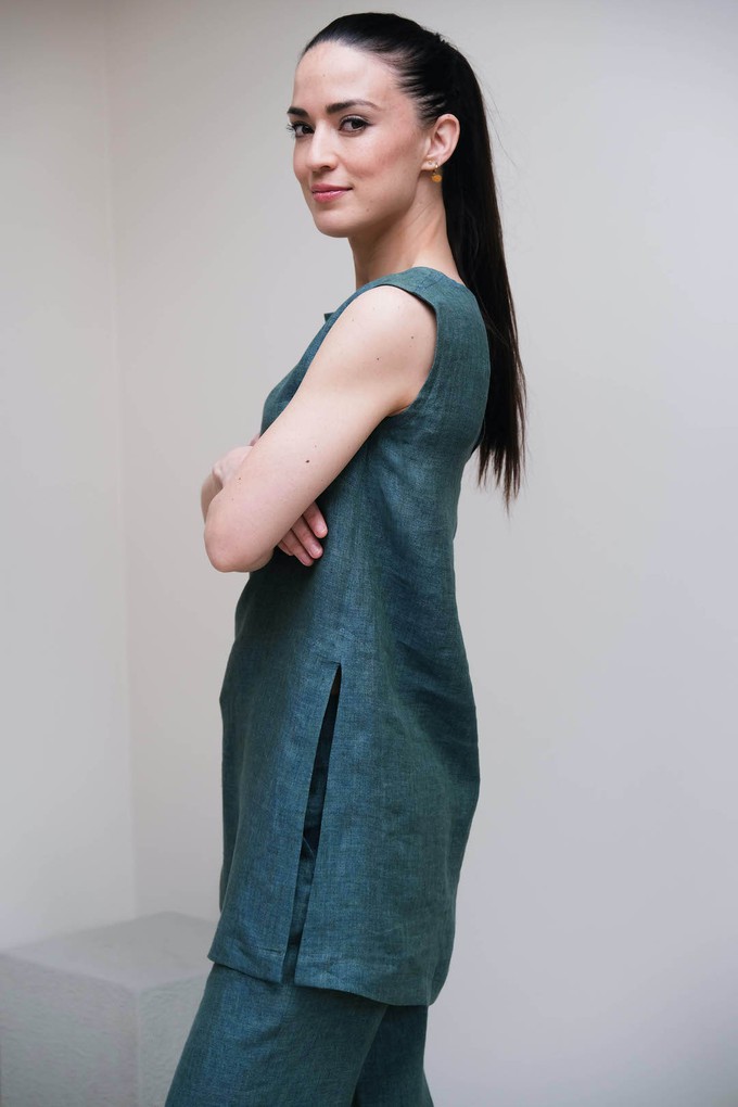 Alice Top | Duurzaam Linnen Groen from Sûr Atelier
