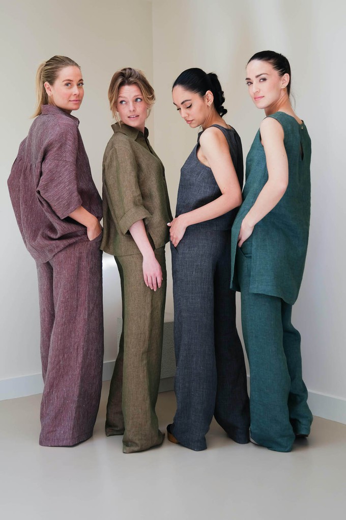 Moise Broek | Linnen Cherise Melange from Sûr Atelier