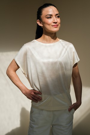 Corinne Top | Zijde Crème from Sûr Atelier