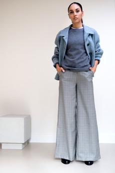 Broek Wijd | Wol Ruit via Sûr Atelier