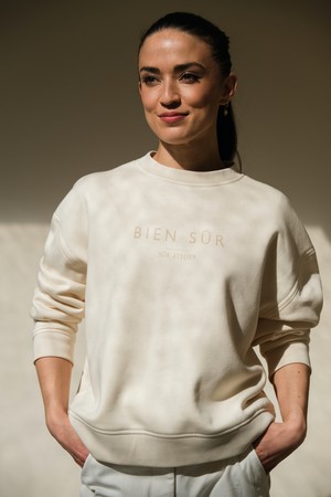 Bien Sûr Sweater | Bio Katoen Offwhite from Sûr Atelier