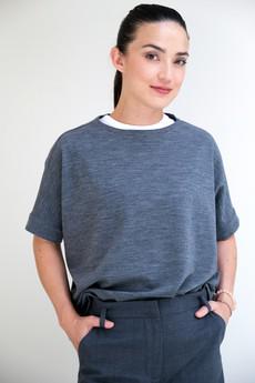 Losse Top | Wol Grijs via Sûr Atelier