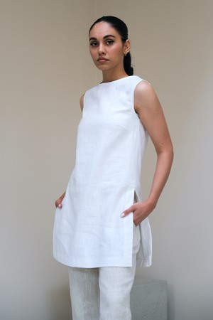 Alice Top | Duurzaam Linnen Wit from Sûr Atelier