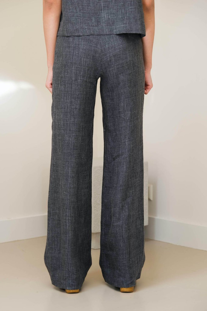 Slow Fashion Broek | Linnen Antraciet Melange from Sûr Atelier
