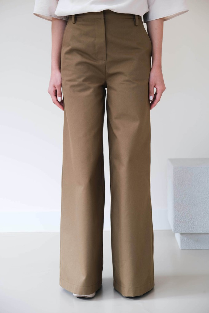 Moise Broek | Katoen Olijfgroen from Sûr Atelier