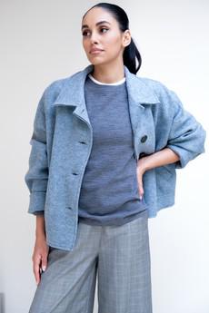 Basic Jasje | Wol Zeegroen via Sûr Atelier