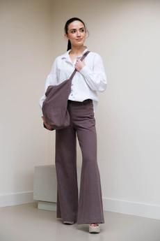 Close Broek | Linnen Mauve via Sûr Atelier