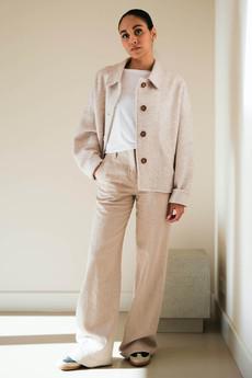 Wende Broek | Linnen Katoen Crème via Sûr Atelier