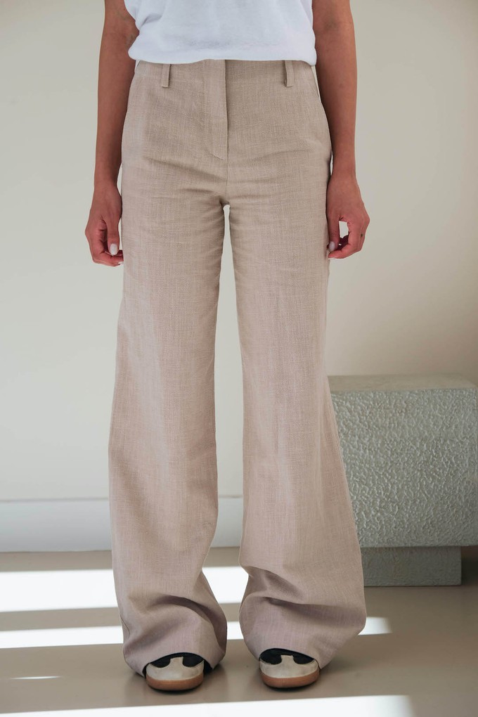 Wende Broek | Linnen Katoen Crème from Sûr Atelier