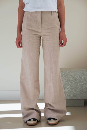 Wende Broek | Linnen Katoen Crème from Sûr Atelier