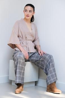 Oosterse Top| Zijde Linnen via Sûr Atelier