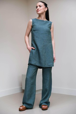 Alice Top | Duurzaam Linnen Groen from Sûr Atelier