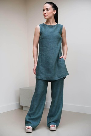 Alice Top | Duurzaam Linnen Groen from Sûr Atelier