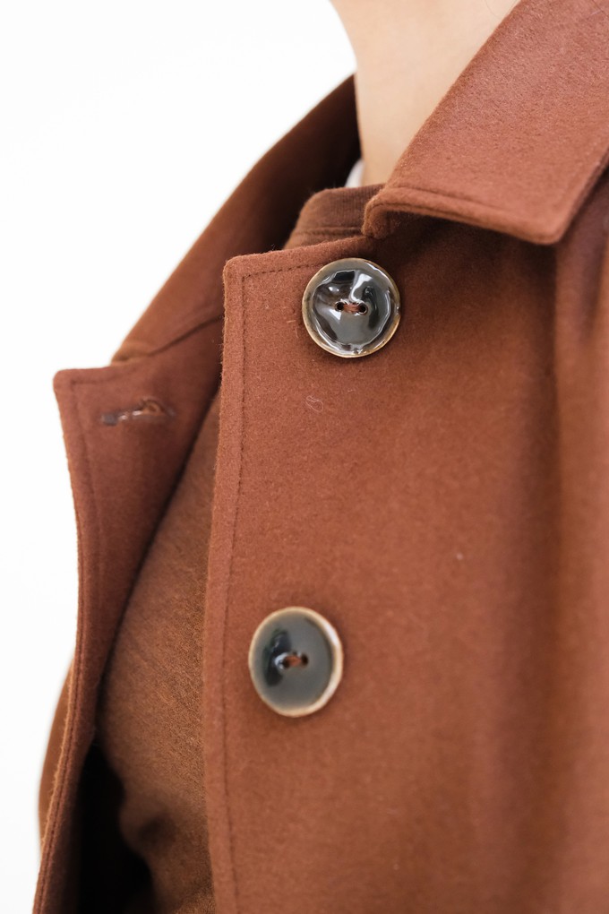 Kort jasje | Wol Bruin from Sûr Atelier