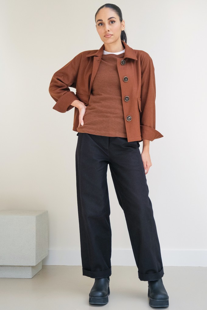 Kort jasje | Wol Bruin from Sûr Atelier