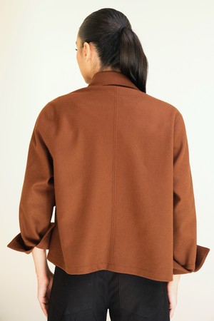 Kort jasje | Wol Bruin from Sûr Atelier