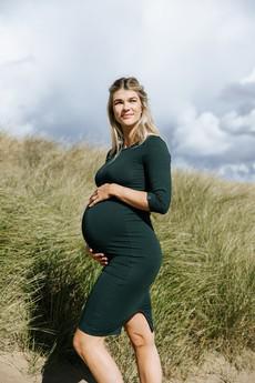 Swan dress Donker groen via Swan and The People