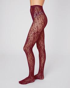 Rosa Lace Tights via Swedish Stockings