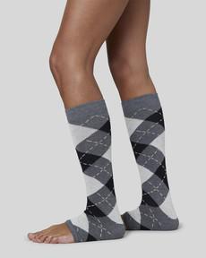 Harriet Cotton Knee-Highs Cropped Toe via Swedish Stockings