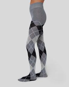 Harriet Cotton Argyle Tights via Swedish Stockings