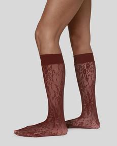 Rosa Lace Knee-Highs via Swedish Stockings