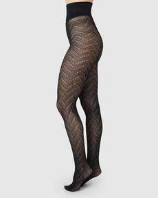 Ina Pointelle Tights via Swedish Stockings