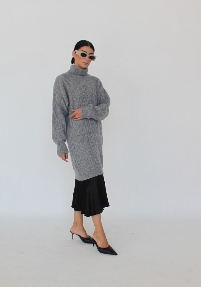 Cable dress in Merino wool - Catia from Tenné