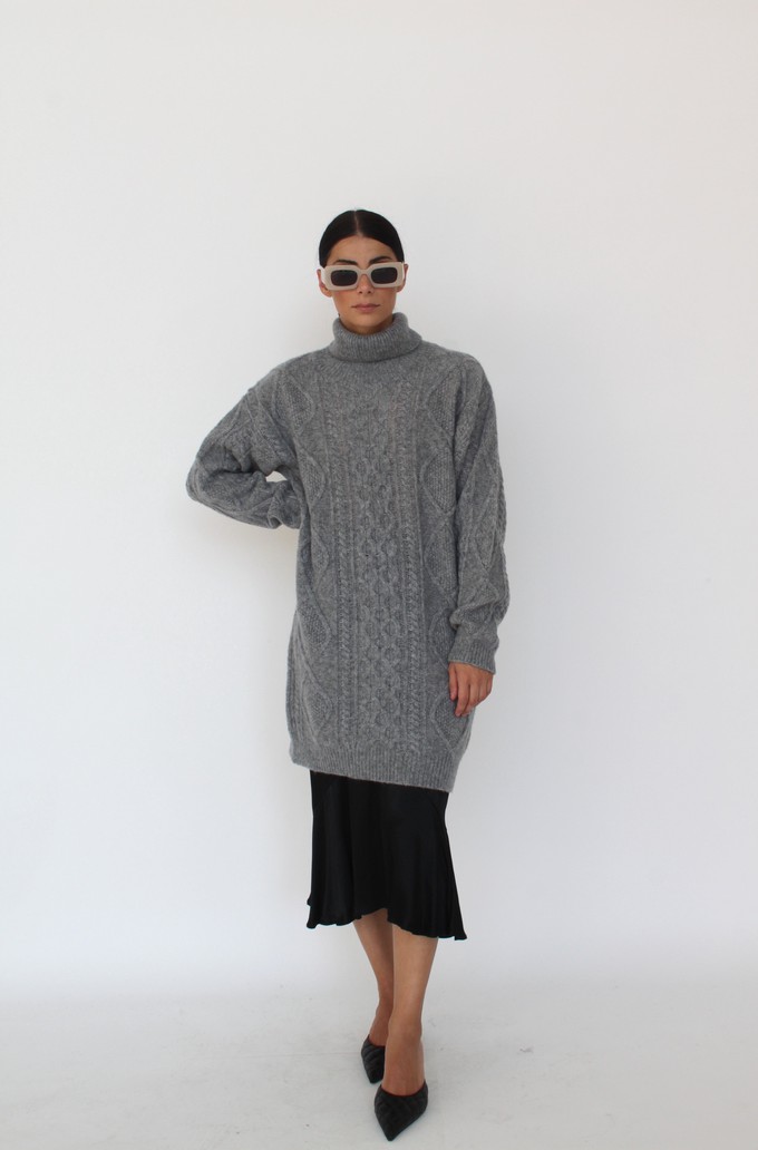 Cable dress in Merino wool - Catia from Tenné