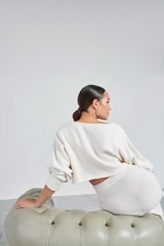 Crop Sweater with Boat Neckline - Bio Gaga van Tenné
