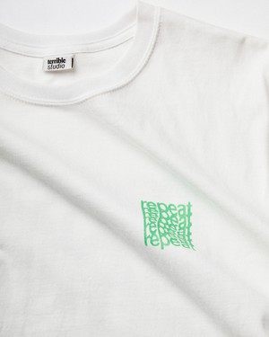 repeat organic cotton t-shirt  white from terrible studio
