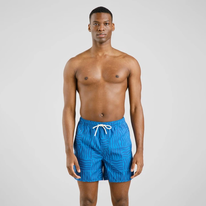 Zwemshorts Sandhamm Wave Tiles Blue from The Blind Spot