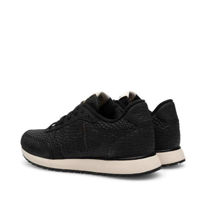 Woden | Ronja Sneakers Croco Black from The Blind Spot