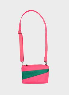 Susan Bijl | The New Bum Bag Fluo Pink & Seaweed Small via The Blind Spot