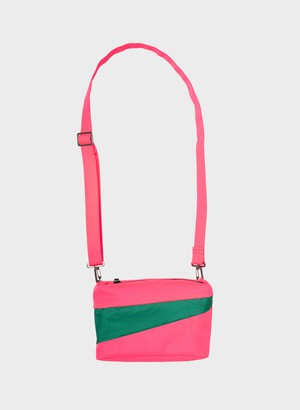 Susan Bijl | The New Bum Bag Fluo Pink & Seaweed Small from The Blind Spot