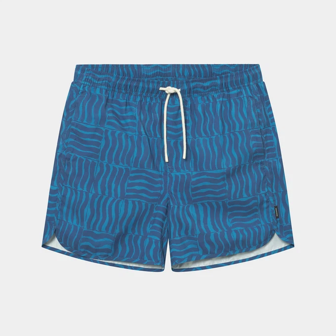 Zwemshorts Sandhamm Wave Tiles Blue from The Blind Spot