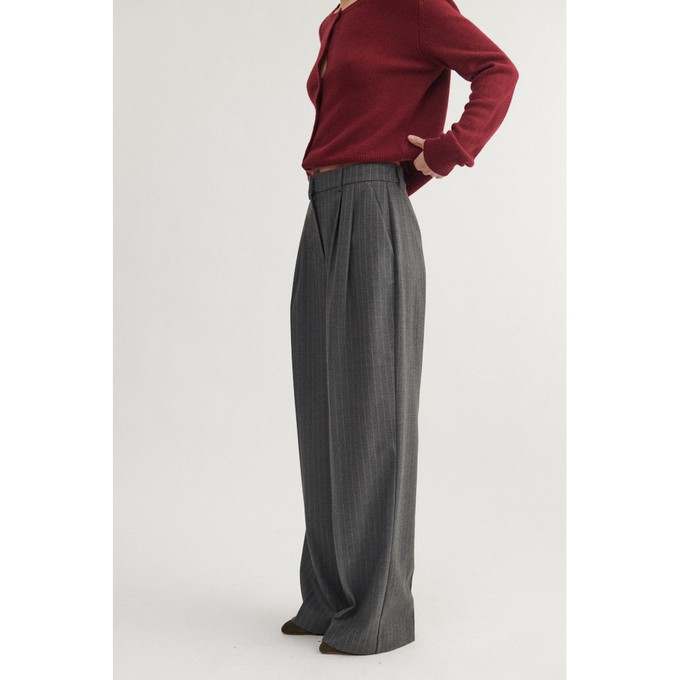 Pantalon Marjo Pants Grey Melange from The Blind Spot