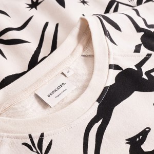 Dedicated | Sweater Ystad Papercut Horses Oat White from The Blind Spot