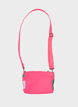 Susan Bijl | The New Bum Bag Fluo Pink & Seaweed Small from The Blind Spot
